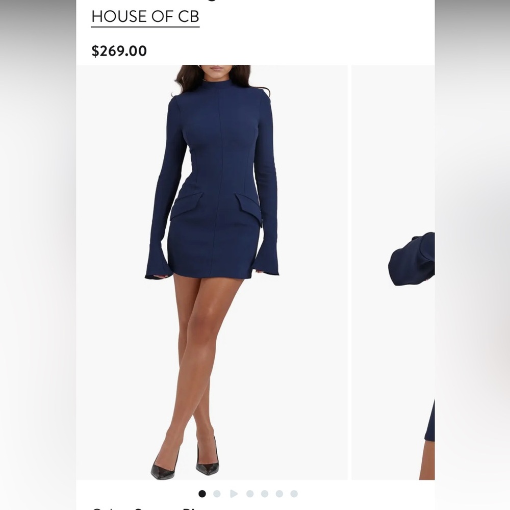 Elegant Navy Blue Women's Dress